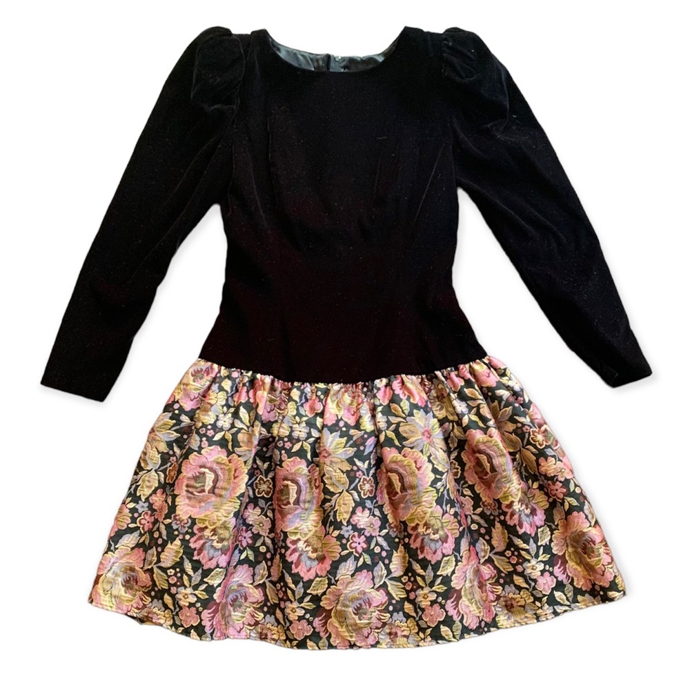 Vintage Scott McClintock Velvet Brocade Cocktail Party Dress Size 10